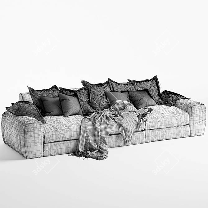 Modular Comfort Sofa: Wodge 2 3D model image 7