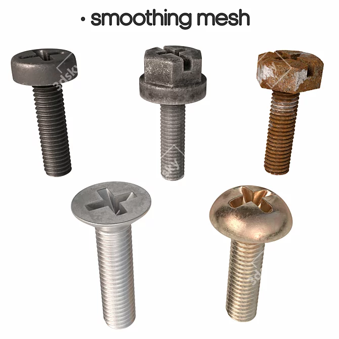 Versatile Screw and Bolt Set 3D model image 6