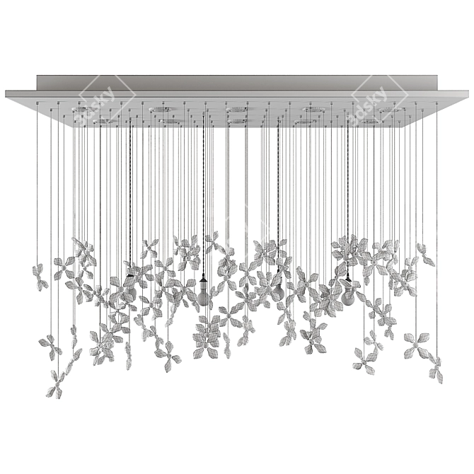 Floating Butterfly Chandelier: Exquisite Crystal Elegance 3D model image 11