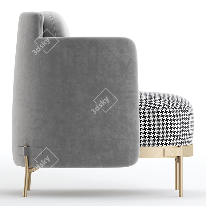 Elegant Tape Armchair: Modern Design 3D model image 2