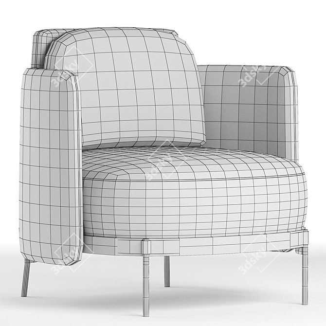 Elegant Tape Armchair: Modern Design 3D model image 4