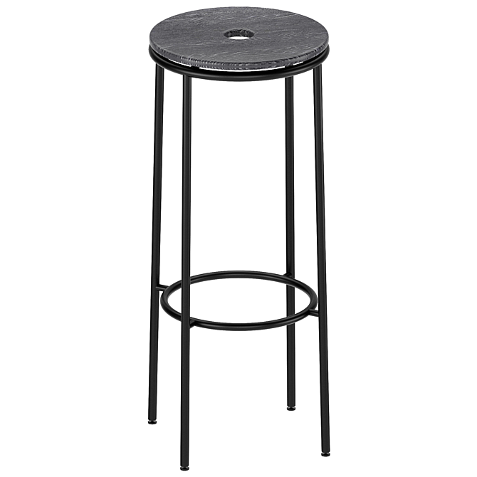 Sleek High Bar Stool 3D model image 1