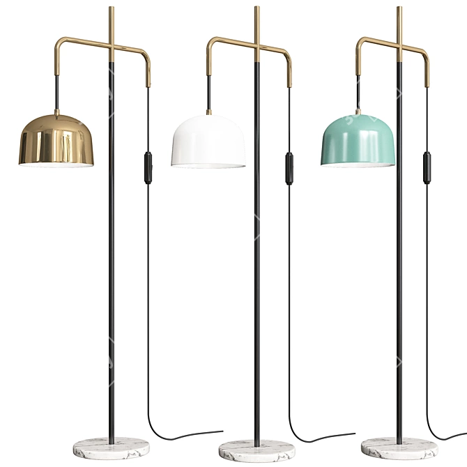 Modern Dome Floor Lamp 3D model image 1