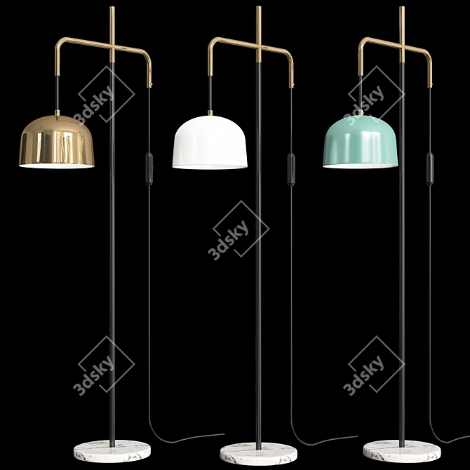 Modern Dome Floor Lamp 3D model image 2