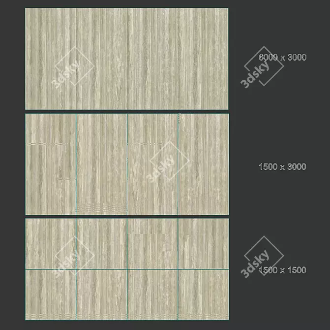 MaxFine by FMG Travertino Porcelain Tiles 3D model image 4