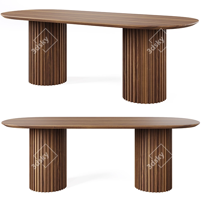 Moderna Dining Table: Sleek and Stylish 3D model image 1