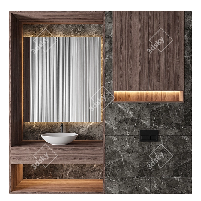 Luxury Bathroom 3D Model 3D model image 1