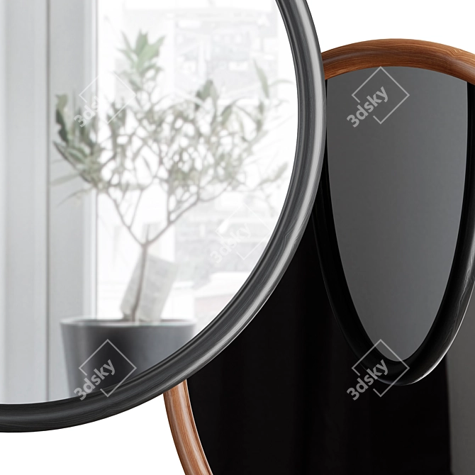 Giove Walnut Mirror | Ø200 cm 3D model image 2