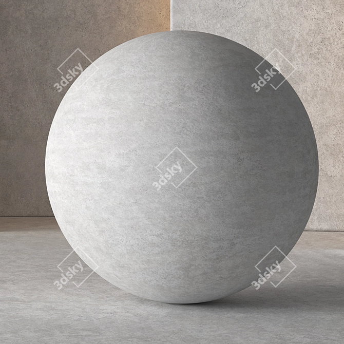 Seamless Tileable Plaster Texture 3D model image 2