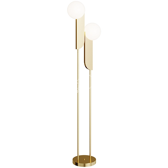 Minimalist Gold Floor Lamp 3D model image 1