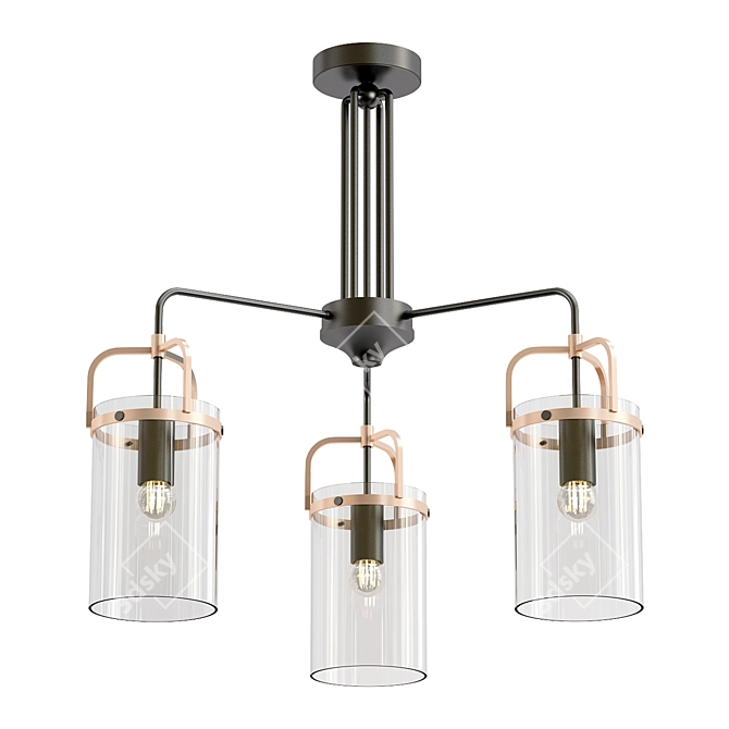 Sleek Rivoli Annegret Pendant Chandelier 3D model image 1