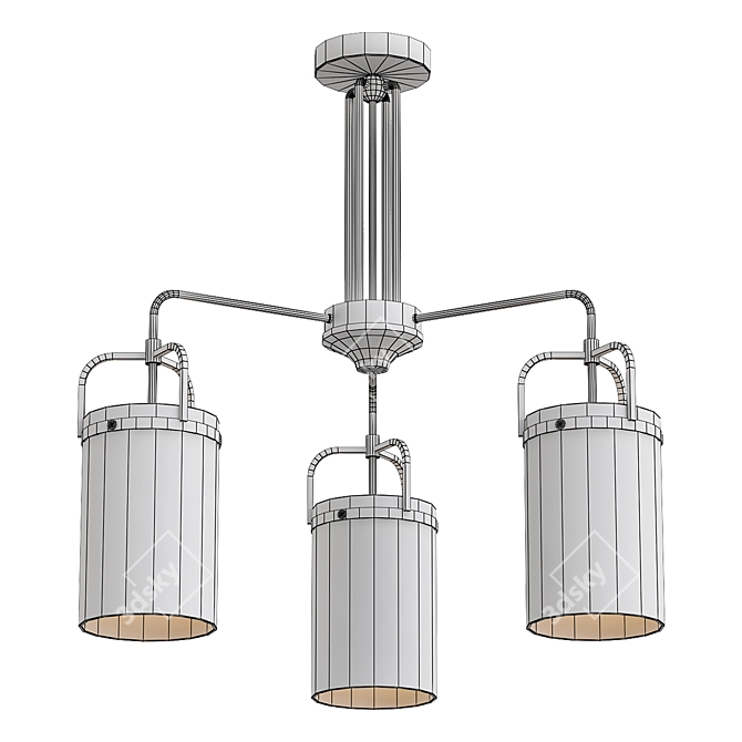 Sleek Rivoli Annegret Pendant Chandelier 3D model image 2