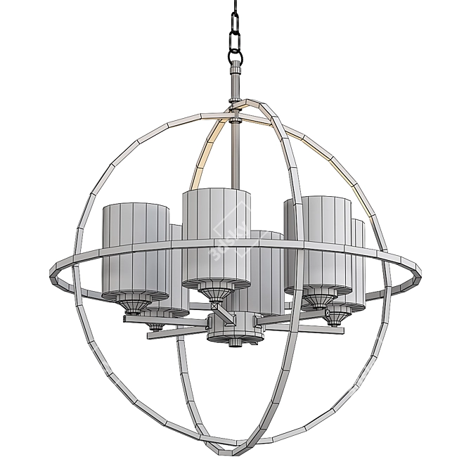 Modern Luxury Pendant Chandelier 3D model image 2