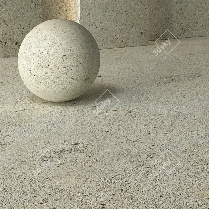 Seamless Dirt Concrete Material 3D model image 1