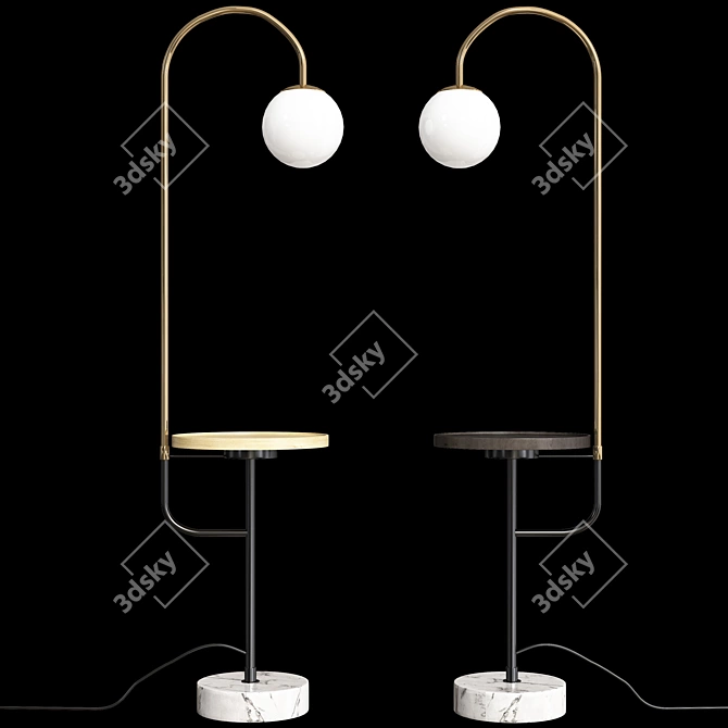 Elegant Stens Floor Lamp 3D model image 2