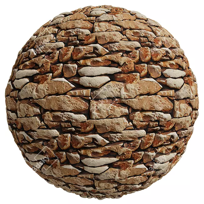 Seamless Stone Covering | 3MAT | PBR 3D model image 3