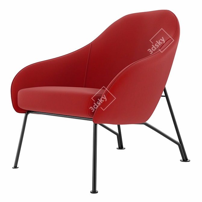 Elegant Proinha Armchair by Fernando Jaeger 3D model image 1