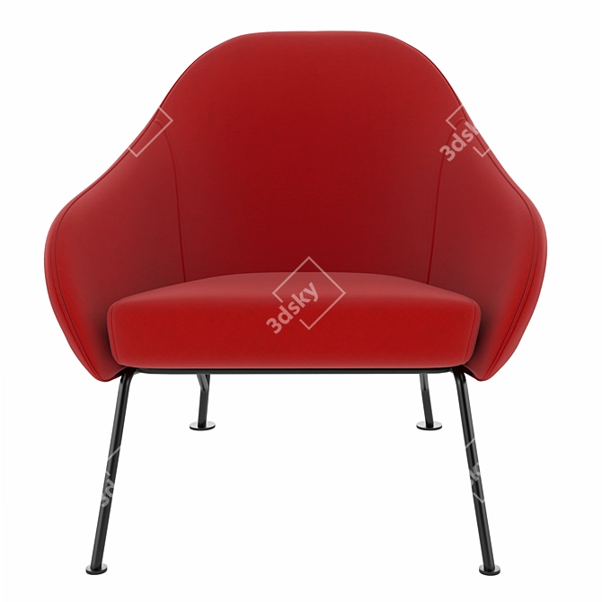 Elegant Proinha Armchair by Fernando Jaeger 3D model image 3