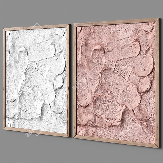 Handcrafted Clay Frame 3D model image 3