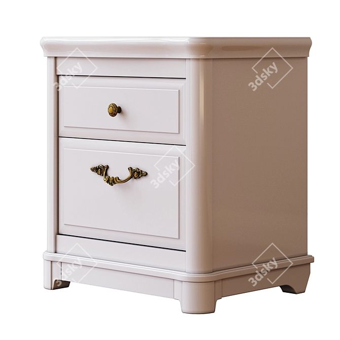 RIVIERA Bedside Table: Stylish Nightstand with Elegant Finishes 3D model image 1