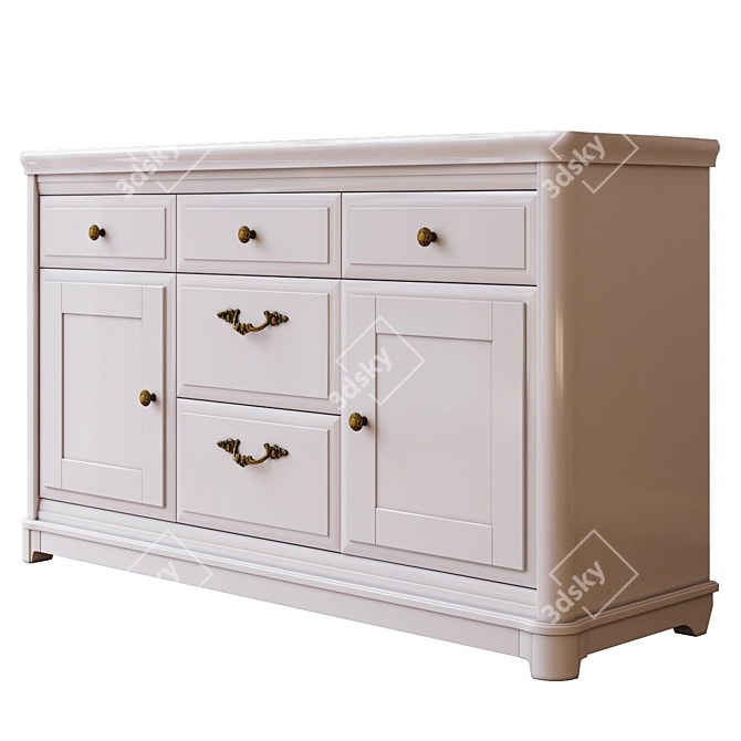 RIVIERA 2-Drawer Chest: Elegant and Spacious 3D model image 1