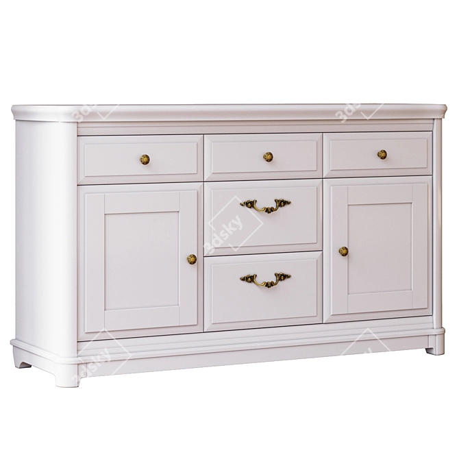RIVIERA 2-Drawer Chest: Elegant and Spacious 3D model image 3