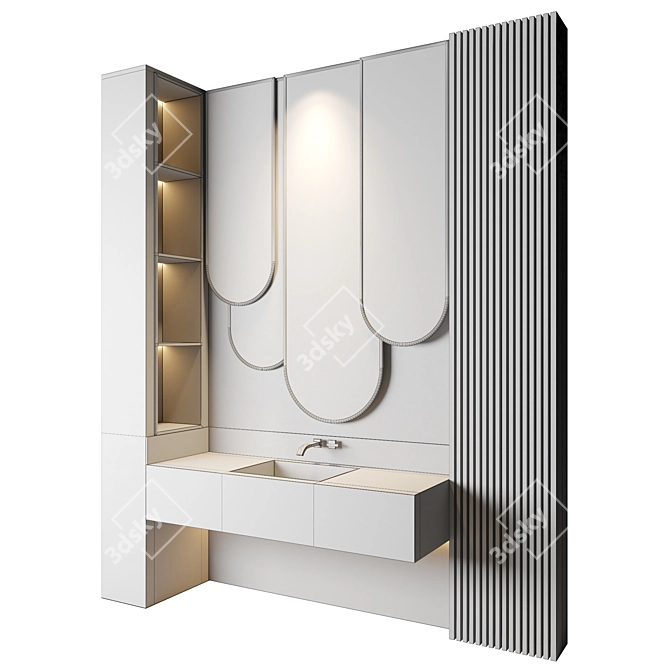 Luxury 3D Bathroom Design 3D model image 4