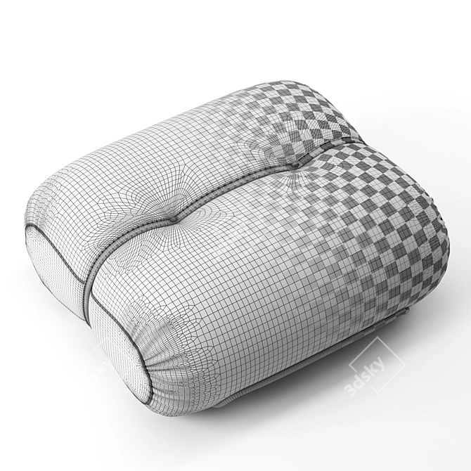 Modern Orsola Ottoman: Stylish and Comfortable 3D model image 1