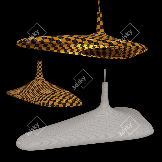 Elegant Noir Pendant Light 3D model image 3