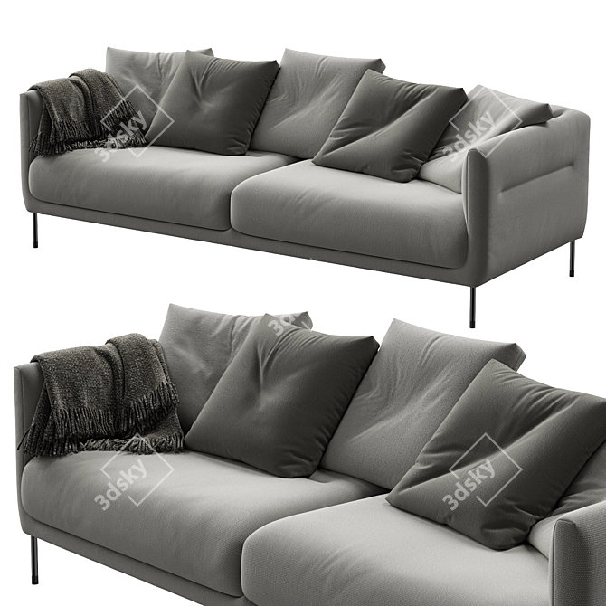 Sleek Scandinavian Design: Fredericia Konami Sofa 3D model image 1