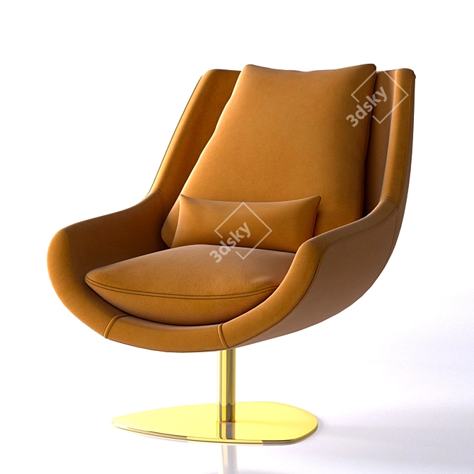 Elegant Elba Armchair 3D model image 1