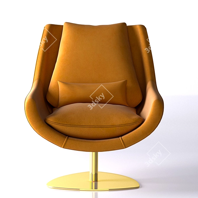 Elegant Elba Armchair 3D model image 2