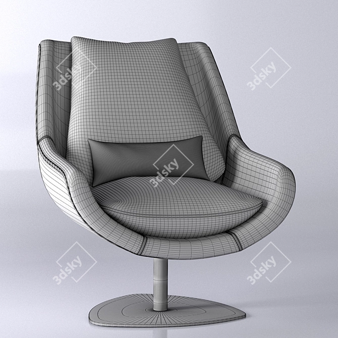 Elegant Elba Armchair 3D model image 3