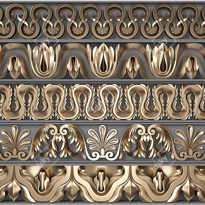 Versatile 3D Trim Ornaments 3D model image 1