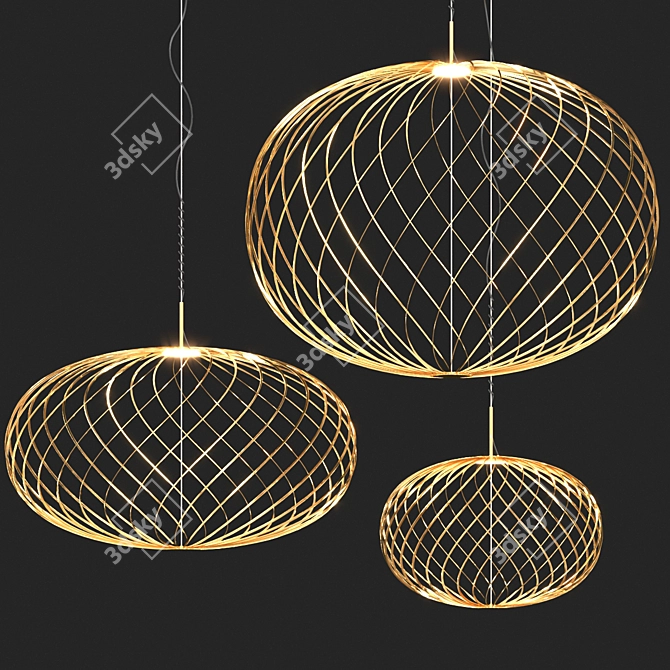 Tom Dixon Spring Pendant Lights 3D model image 1