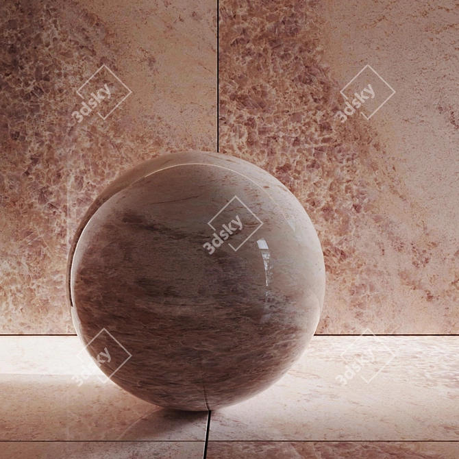 Gem Rose Porcelain Tile - Elegant and Versatile 3D model image 2