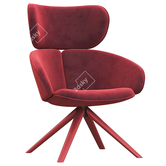 PEACH Modern Armchair 3D model image 1