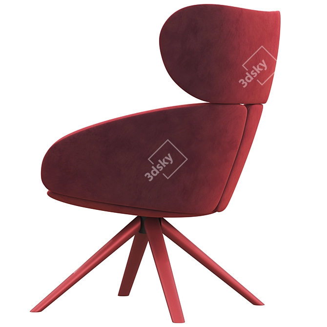 PEACH Modern Armchair 3D model image 3