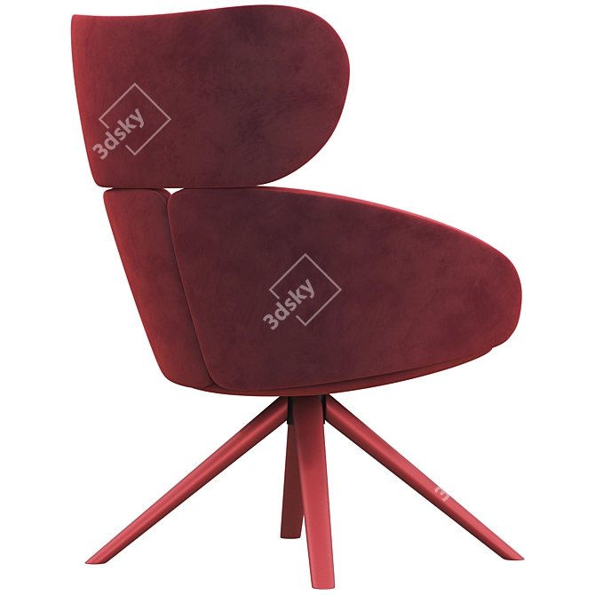 PEACH Modern Armchair 3D model image 4