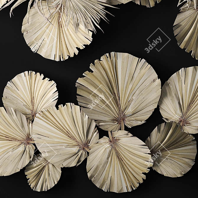 Title: Natural Palmscape Wall Decor 3D model image 3