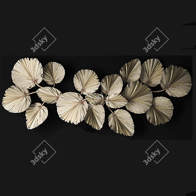 Title: Natural Palmscape Wall Decor 3D model image 6