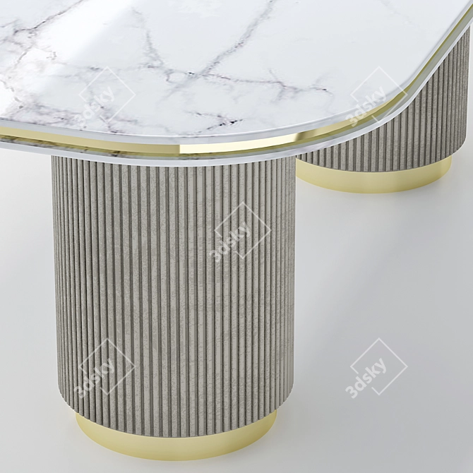 Sleek Modern Dining Table 3D model image 3