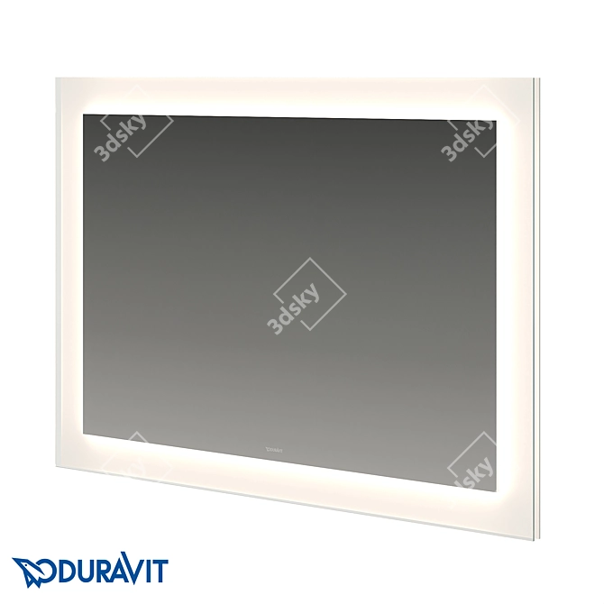 Luxury Illuminated Mirror: Duravit White Tulip 3D model image 1