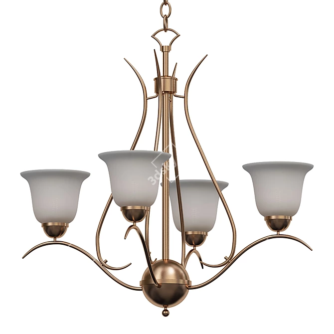 Elegant Aspen 22" Chandelier 3D model image 1