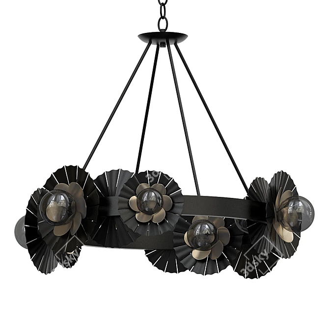 Enchanting Blossom Chandelier 3D model image 1