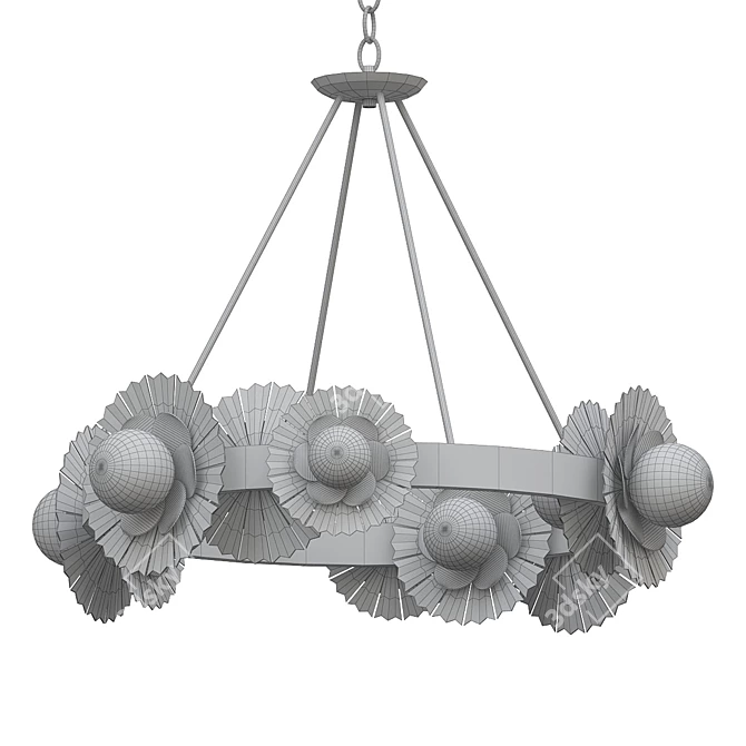 Enchanting Blossom Chandelier 3D model image 2