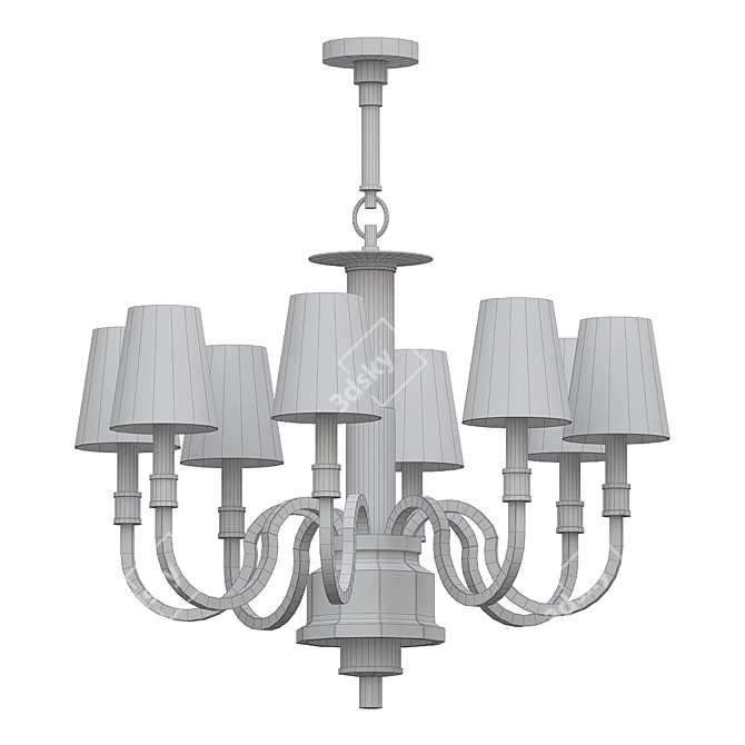 Vintage Bookshelf Chandelier 3D model image 2