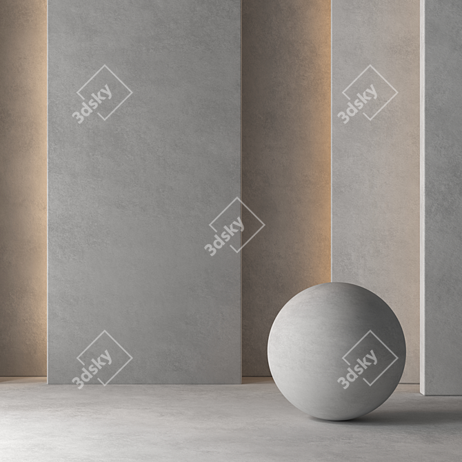 Seamless Plaster Material 25 3D model image 2