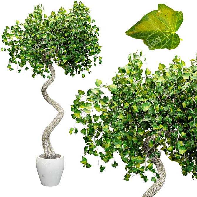 TurboSmooth-Ready Decorative Tree 3D model image 1