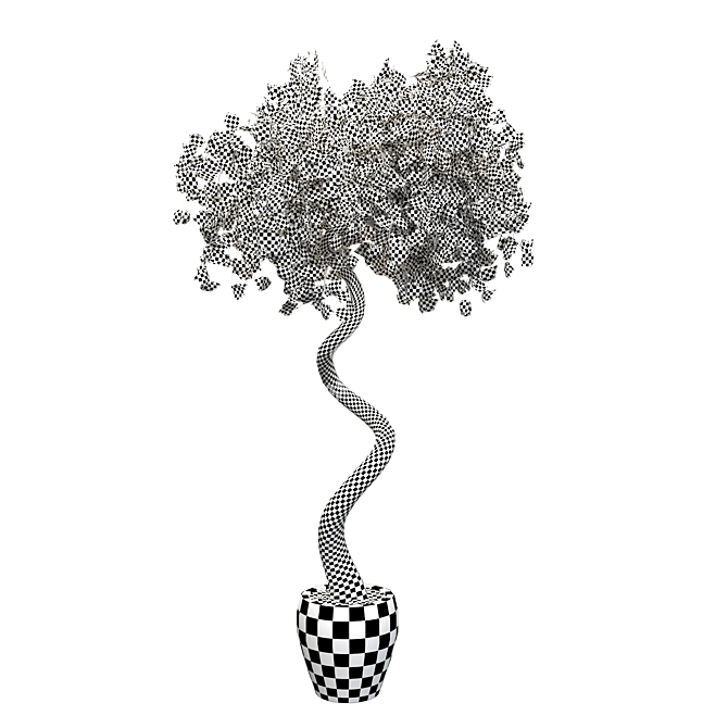 TurboSmooth-Ready Decorative Tree 3D model image 3